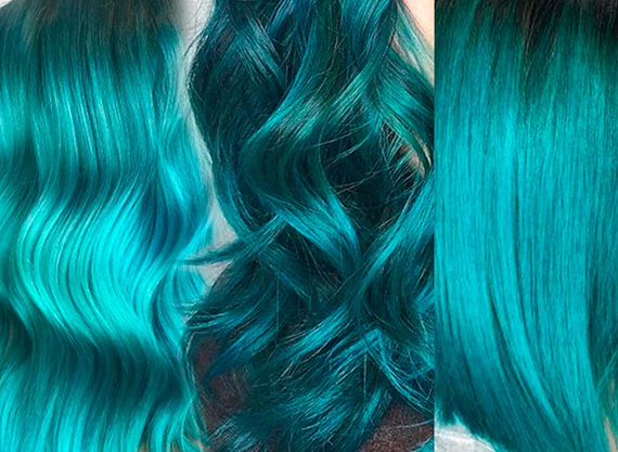 Tropical Teal hair color