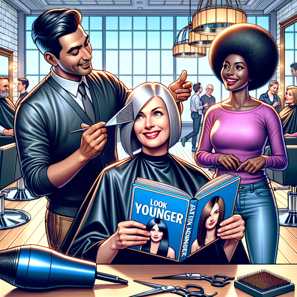 Illustration of Anti Aging Haircut Styles: Women Hairstyles to Look Younger